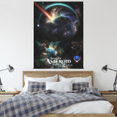 Dag van de Asteroïde SciFi Fractal Art Canvas Afdruk (Insitu (Slaapkamer))
