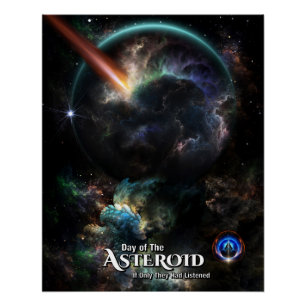 Dag van de Asteroïde SciFi Fractal Art Perfect Poster