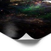 Dag van de Asteroïde SciFi Fractal Art Perfect Poster (Hoek)