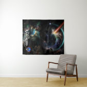 Dag van de Asteroïde SciFi Fractal Art Wandkleed (In Situ (horizontaal))