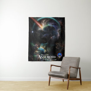 Dag van de Asteroïde SciFi Fractal Art Wandkleed