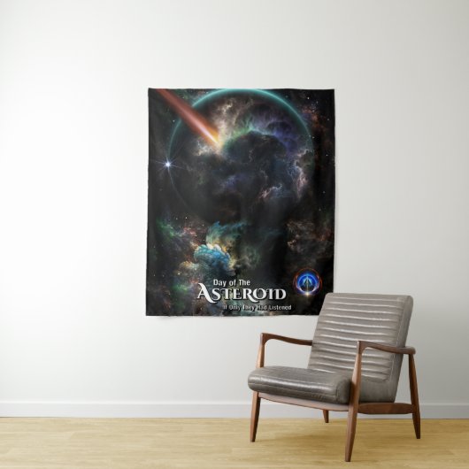 Dag van de Asteroïde SciFi Fractal Art Wandkleed (In situ)