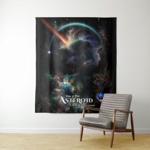 Dag van de Asteroïde SciFi Fractal Art Wandkleed