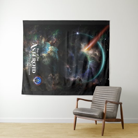 Dag van de Asteroïde SciFi Fractal Art Wandkleed (In Situ (horizontaal))