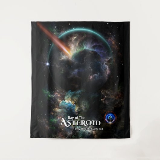 Dag van de Asteroïde SciFi Fractal Art Wandkleed (Voorkant)