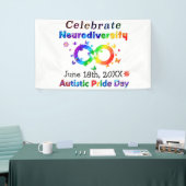 Dag van de Autistische Pride Neurodiversiteit vier Spandoek (Beurs)