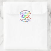 Dag van de Autistische Pride van de Neurodiversite Ronde Sticker (Tas)