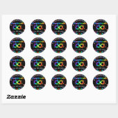 Dag van de Autistische Pride van de Neurodiversite Ronde Sticker (Vel)