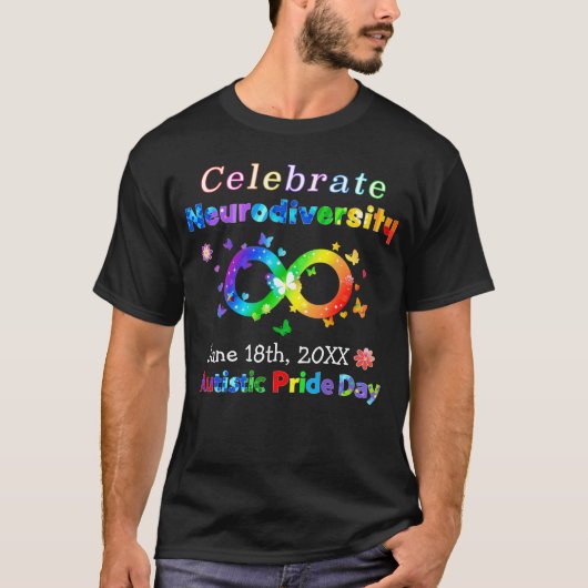 Dag van de Autistische Pride van de Neurodiversite T-shirt (Voorkant)