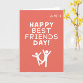 Dag van de beste vrienden wenskaart. 8 juni kaart (Gele Bloem)