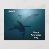 Dag van de bewustwording van haaien - 14 juli - Br Feestdagenkaart (Voorkant)