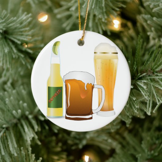 Dag van de bierliefhebbers keramisch ornament (Boom)