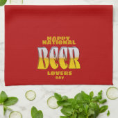 Dag van de bierliefhebbers theedoek (Gevouwen)