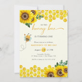 Dag van de bijendag - Uitnodiging voor baby-meisje (Voorkant)