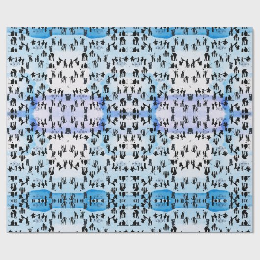 Dag van de Blauwe Schaduwvaders Cadeaupapier (Vlak)