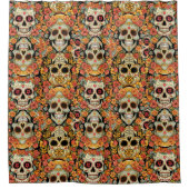 Dag van de bloem van de schedel van de dode suiker douchegordijn (Voorkant)