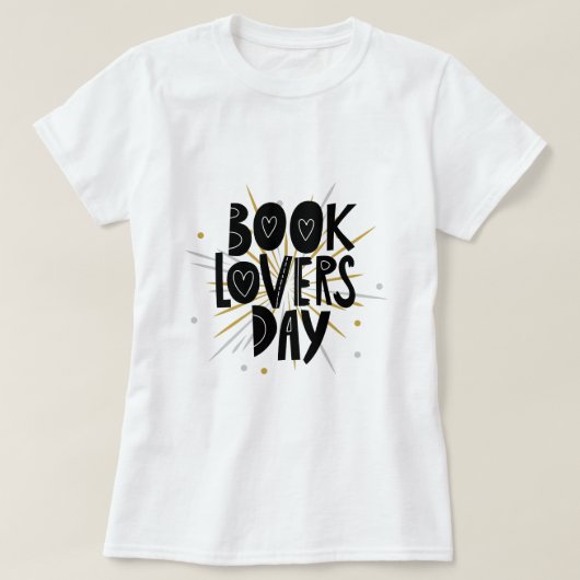 Dag van de Boekenliefhebber - Feestelijk T-shirt v (Design voorkant)