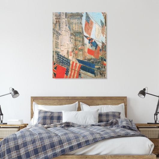 Dag van de bondgenoten, mei 1917, Childe Hassam,   Canvas Afdruk (Insitu (Slaapkamer))