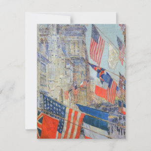 Dag van de bondgenoten, mei 1917, Childe Hassam,   Kaart