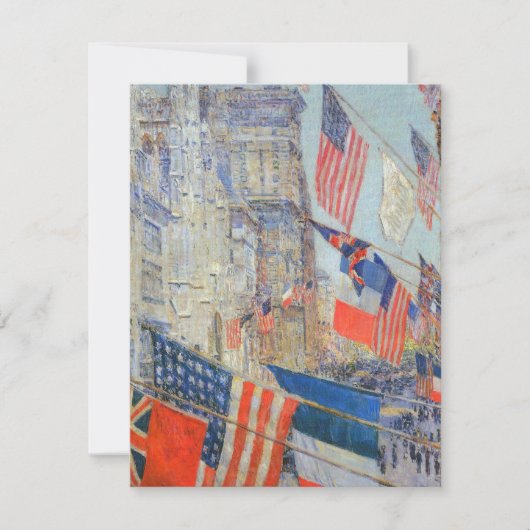 Dag van de bondgenoten, mei 1917, Childe Hassam, Kaart (Voorkant)