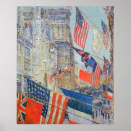 Dag van de bondgenoten, mei 1917, Childe Hassam,   Poster