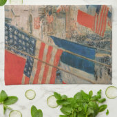 Dag van de bondgenoten, mei 1917, Childe Hassam,   Theedoek (Gevouwen)