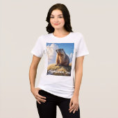 DAG VAN DE BOSMARMOT Tri-Blend SHIRT (Voorkant volledig)