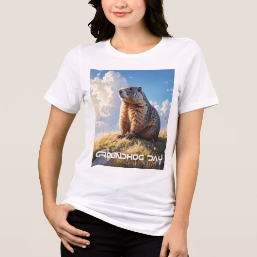 DAG VAN DE BOSMARMOT Tri-Blend SHIRT (Voorkant)
