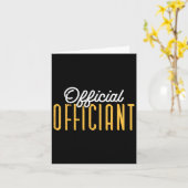 Dag van de bruiloft Ambtenaar Ordained Minister C Kaart (Gele Bloem)