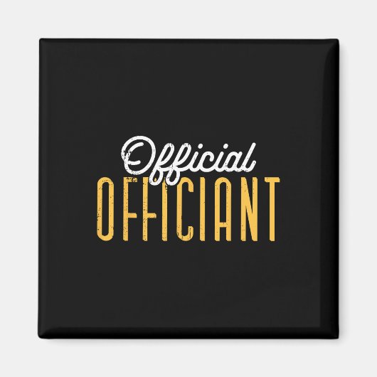 Dag van de bruiloft Ambtenaar Ordained Minister C Magneet (Voorkant)