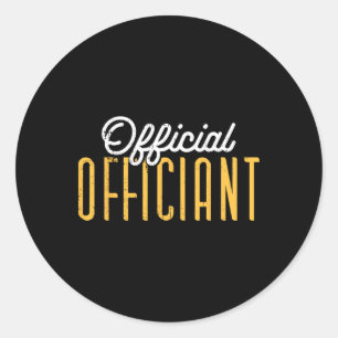 Dag van de bruiloft Ambtenaar Ordained Minister C Ronde Sticker