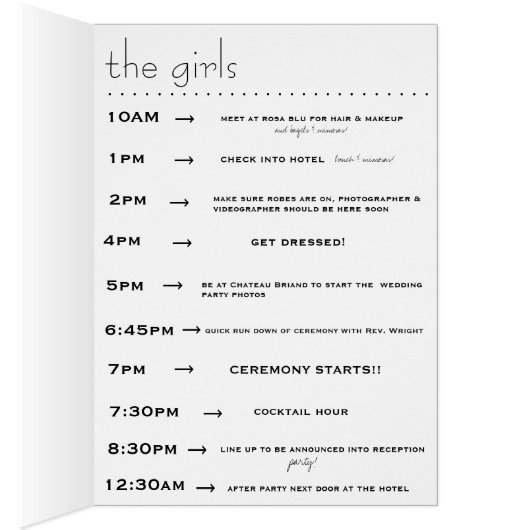 DAG van de bruiloft (tijdlijn) (Binnen (Rechts))