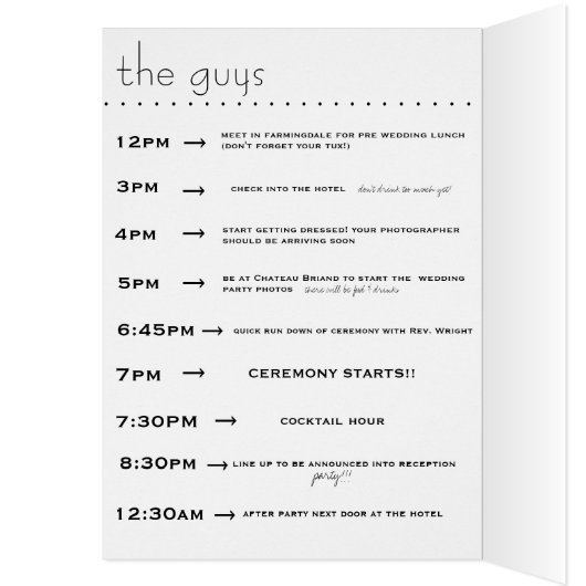 DAG van de bruiloft (tijdlijn) (Binnen (Links))