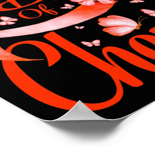 Dag van de Chemo Leukemie Awareness Butterfly Poster (Hoek)