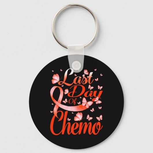 Dag van de Chemo Leukemie Awareness Butterfly Sleutelhanger (Voorkant)