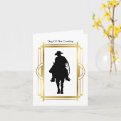 Dag van de Cowboy Blank Aanpasbare Wenskaart Kaart (Gele Bloem)