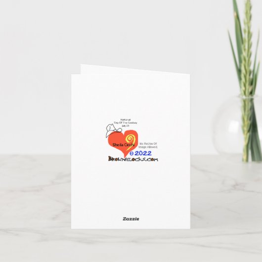 Dag van de cowboy Kaart met Boots (Achterkant)