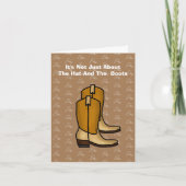 Dag van de cowboy Kaart met Boots (Voorkant)