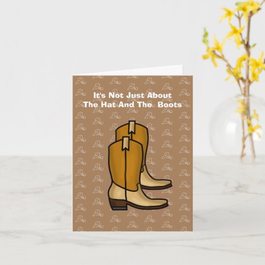 Dag van de cowboy Kaart met Boots (Gele Bloem)