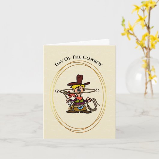 Dag van de Cowboy Rootin' Kaart (Gele Bloem)