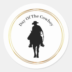 Dag van de Cowboy Silhouette Stickers