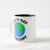 dag van de dag tweekleurige koffiemok (Voorkant links)