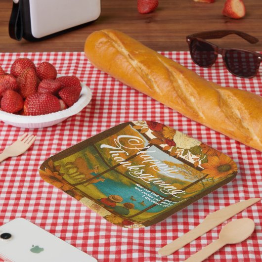 Dag van de Dankbaarheid Papieren Bord (Picknick)