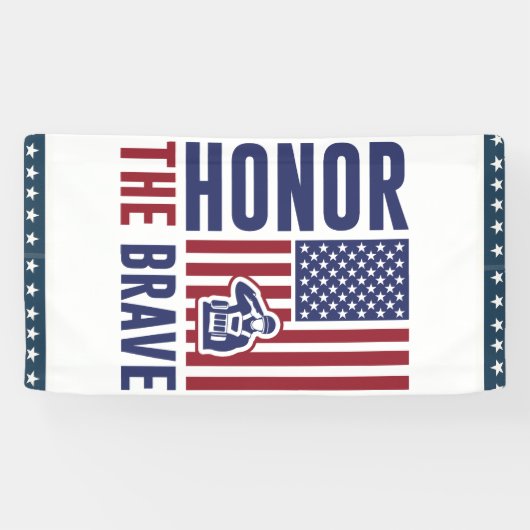 Dag van de dappere veteranen | patriottisch leger spandoek (Horizontaal)