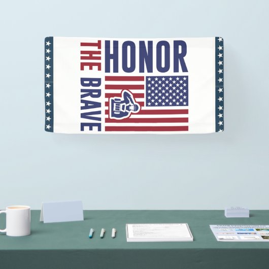 Dag van de dappere veteranen | patriottisch leger spandoek (Beurs)