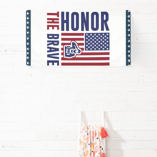 Dag van de dappere veteranen | patriottisch leger spandoek (Insitu)