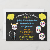 Dag van de Dead Dia De Los Muertos Calacas Invite Kaart (Achterkant)