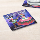 Dag van de Dead Fiesta Partij Kartonnen Onderzetters (Schuin)