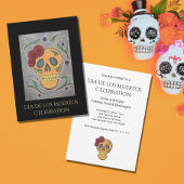 Dag van de Dead Sugar Skull Halloween Party Kaart
