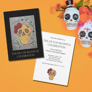 Dag van de Dead Sugar Skull Halloween Party Kaart